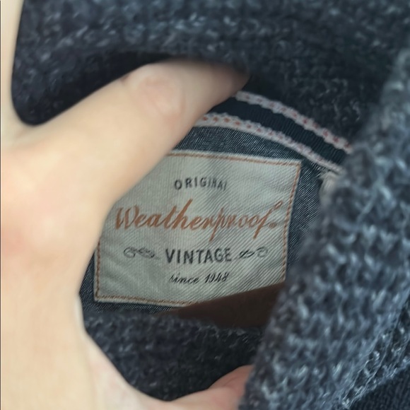 Men's Black Sweater with Hood - Picture 2 of 4